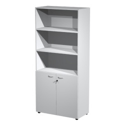 Armadio modulare - a 2 ante basse - 90 x 45,8 x 200 cm - grigio