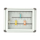Bacheca murale portachiavi - 25 posti - 30 x 30 cm - Metalplus