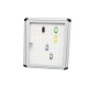 Bacheca murale portachiavi - 30 x 45 cm - 45 posti chiave - Metalplus