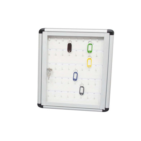 Bacheca murale portachiavi - 30 x 45 cm - 45 posti chiave - Metalplus
