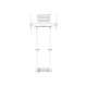 Neomounts WL55-875WH1 - Kit montaggio (montaggio a muro) - motorizzato - per pannello piatto - bloccabile - acciaio - bianco - 