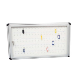 Bacheca murale portachiavi - 45 x 60 cm - 90 posti chiave - Metalplus