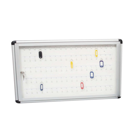 Bacheca murale portachiavi - 45 x 60 cm - 90 posti chiave - Metalplus
