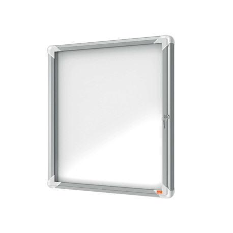 Bacheca per esterni - fondo magnetico bianco - 4 fogli A4 - verticale - Nobo