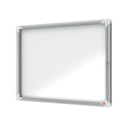 Bacheca per esterni - fondo magnetico bianco - 6 fogli A4 - orizzontale - Nobo