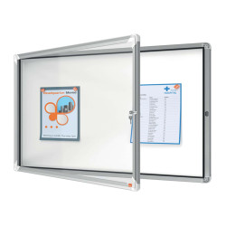 Bacheca per interni - fondo magnetico bianco - 8 fogli A4 - orizzontale - Nobo