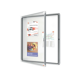 Bacheca per interni - fondo magnetico bianco - 9 fogli A4 - verticale - Nobo