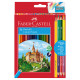 Matita colorata eco Il Castello+3 bicolor + 1 grafite - colori assortiti - Faber-Castell - astuccio 36 pezzi