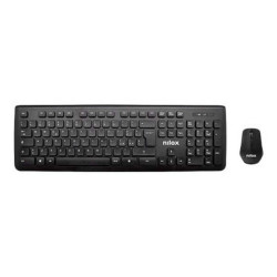 Nilox KIT CW30 - Set mouse e tastiera - senza fili - 2.4 GHz - QWERTY - italiana - nero - retail