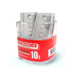 Barattolo 15 righelli - 10cm - alluminio - Arda