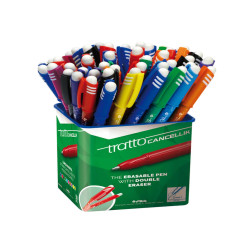 Barattolo Penna a sfera cancellabile Cancellik - punta 1,0mm - colori assortiti  - Tratto - conf. 50 pezzi