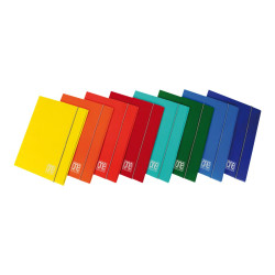 Blasetti One Color - Cartelletta a 3 lembi - larghezza dorsale 12 mm - per A4 - colori assortiti (pacchetto di 6)