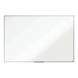 Nobo Basic - Lavagna bianca - montabile a parete - 1800 x 1200 mm - acciaio verniciato - magnetica - bianco - cornice argento