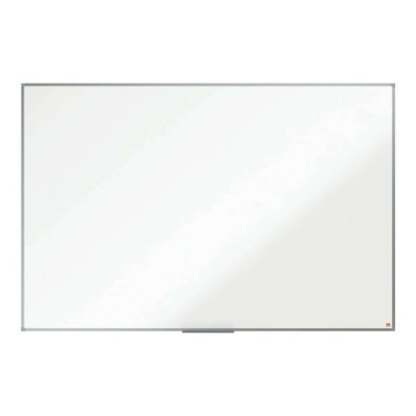 Nobo Basic - Lavagna bianca - montabile a parete - 1800 x 1200 mm - acciaio verniciato - magnetica - bianco - cornice argento
