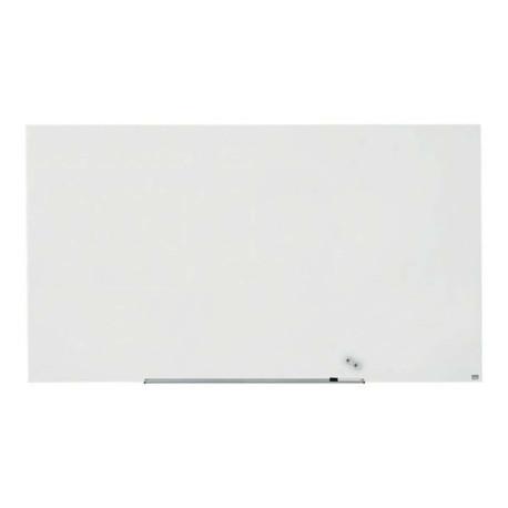 Nobo Diamond - Lavagna bianca - montabile a parete - 1883 x 1059 mm - vetro temperato - magnetica - bianco