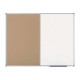Nobo Elipse Classic - Pannello combinato: lavagna bianca, bacheca - montabile a parete - 1200 x 900 mm - sughero, acciaio - bia