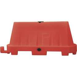 Barriera stradale - tipo New Jersey - 100 x 40 x 70 cm - PE - rosso