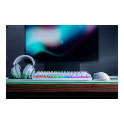 Razer Huntsman Mini - Tastiera - retroilluminazione - USB - USA - interruttore: Razer Clicky Optical Purple - mercurio