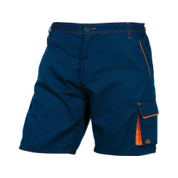 Bermuda da lavoro Panostyle M6BER - sargia/poliestere/cotone - taglia L - blu/arancio - Deltaplus