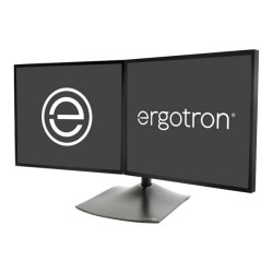 Ergotron DS100 - Supporto - orrizontale - per 2 display LCD - Alluminio, acciaio - nero - dimensione schermo: fino a 24" - desk