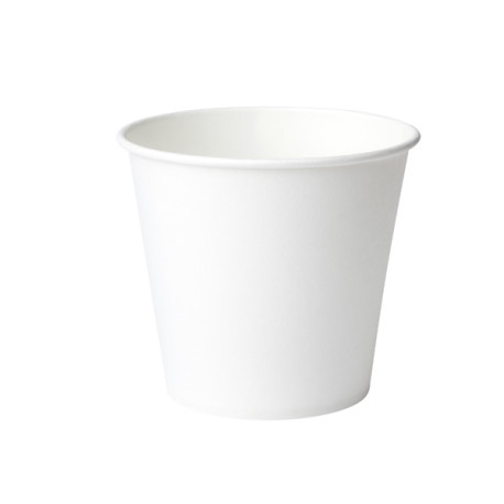 Bicchiere caffè - carta - 100 ml - bianco - Signor Bio - conf. 50 pezzi