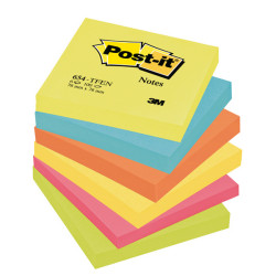 Blocco foglietti Colori Energy - 654-TFEN - 76 x 76 mm - 72 gr - colori assortiti - 100 fogli - Post-it
