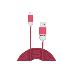 Pantone - Cavo USB - Micro-USB Tipo B (M) a USB (M) - 2.4 A - 1.5 m - rosa