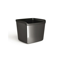 Bicchiere portapenne Mydesk - 8,7 x 7,4 x 10 cm - nero - Arda
