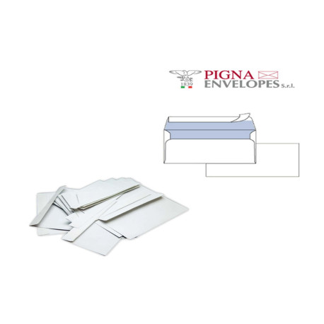 Busta SILVER90 STRIP FSC - bianca - internografata - senza finestra - 110 x 230 mm - 90 gr - Pigna Envelopes - conf. 25 pezzi