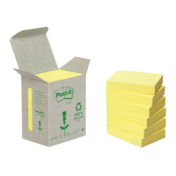 Blocco Post-it Notes Green - 653-1B - 38 x 51 mm - 100% riciclabile - giallo - 100 fogli - - Post-it