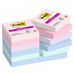 Blocco Post-it Super Sticky - 622-12SS-SOUL - 47,6 x 47,6  mm - colori Soulful - 90 fogli - Post-it - conf. 12 pezzi