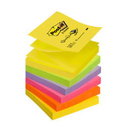 Blocco Post-it Super Sticky Z Notes - R330-NR NEON - 76 x 76 mm - assortiti neon - 100 fogli - Post-it