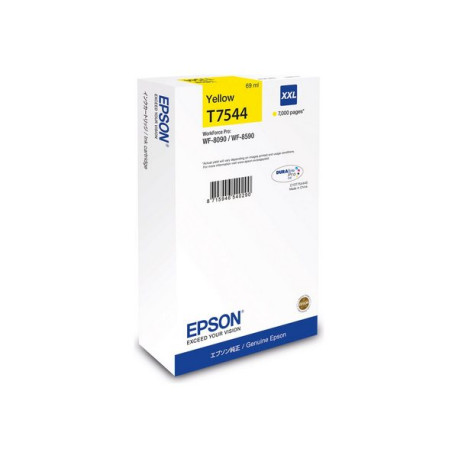 Epson T7544 - 69 ml - misura XXL - giallo - originale - cartuccia d'inchiostro - per WorkForce Pro WF-8090, WF-8590