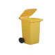 Bidone carrellato - 48x55x93 cm - 120 L - giallo - Mobil Plastic