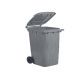 Bidone carrellato - 48x55x93 cm - 120 L - grigio - Mobil Plastic
