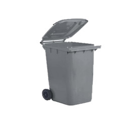 Bidone carrellato - 48x55x93 cm - 120 L - grigio - Mobil Plastic
