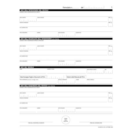Registro autodemolitori - 200 pagine numerate - DU134020000 - Data Ufficio