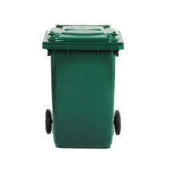 Bidone carrellato - 48x55x93 cm - 120 L - verde scuro - Mobil Plastic