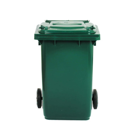 Bidone carrellato - 48x55x93 cm - 120 L - verde scuro - Mobil Plastic