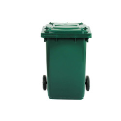 Bidone carrellato - 58x73x107 cm - 240 L - verde scuro - Mobil Plastic