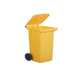 Bidone carrellato per raccolta differenziata - 240 L -  giallo - Mobil Plastic