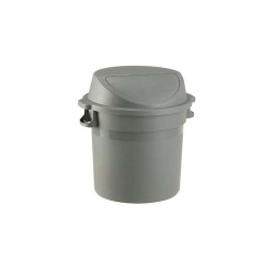 Bidone Maxipush - diametro 55,5 cm - altezza 78 cm - PPL - 80 L - grigio - Medial