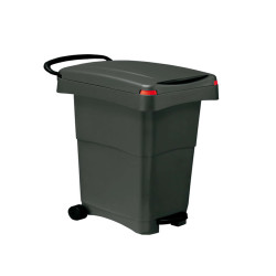Bidone mobile a pedale - 80 L - 40x65x81 cm - PPL - grigio - Mobil Plastic