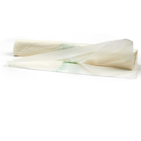 Biosacco per immondizia - 42x42 cm - 10 L - 19 micron - bianco - Perfetto - rotolo da 15 sacchi