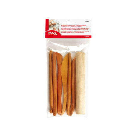 Blister 7 spatole in legno per modellare - Das