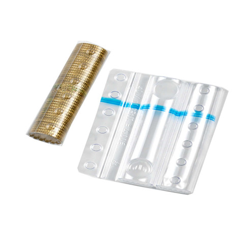 Blister portamonete - 10 cent - fascia blu - Iternet - sacchetto da 100 blister