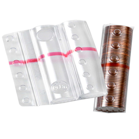Blister portamonete - 5 cent - fascia rossa - Iternet - sacchetto da 100 blister