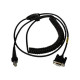 Honeywell - Cavo seriale - DB-9 (F) - 3 m - avvolto a spirale - nero - per Hyperion 1300g- Voyager 1200g, 1250g- Xenon 1902