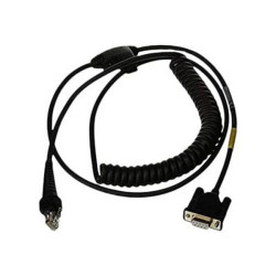 Honeywell - Cavo seriale - DB-9 (F) - 3 m - avvolto a spirale - nero - per Hyperion 1300g- Voyager 1200g, 1250g- Xenon 1902