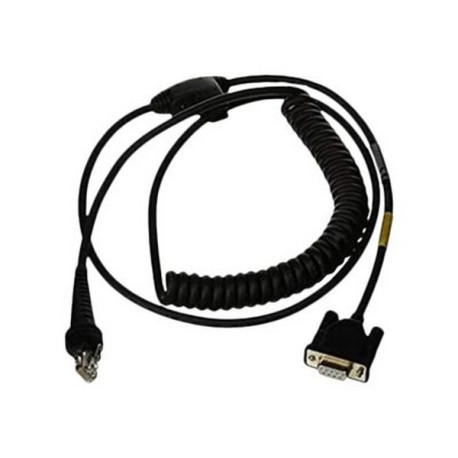 Honeywell - Cavo seriale - DB-9 (F) - 3 m - avvolto a spirale - nero - per Hyperion 1300g- Voyager 1200g, 1250g- Xenon 1902
